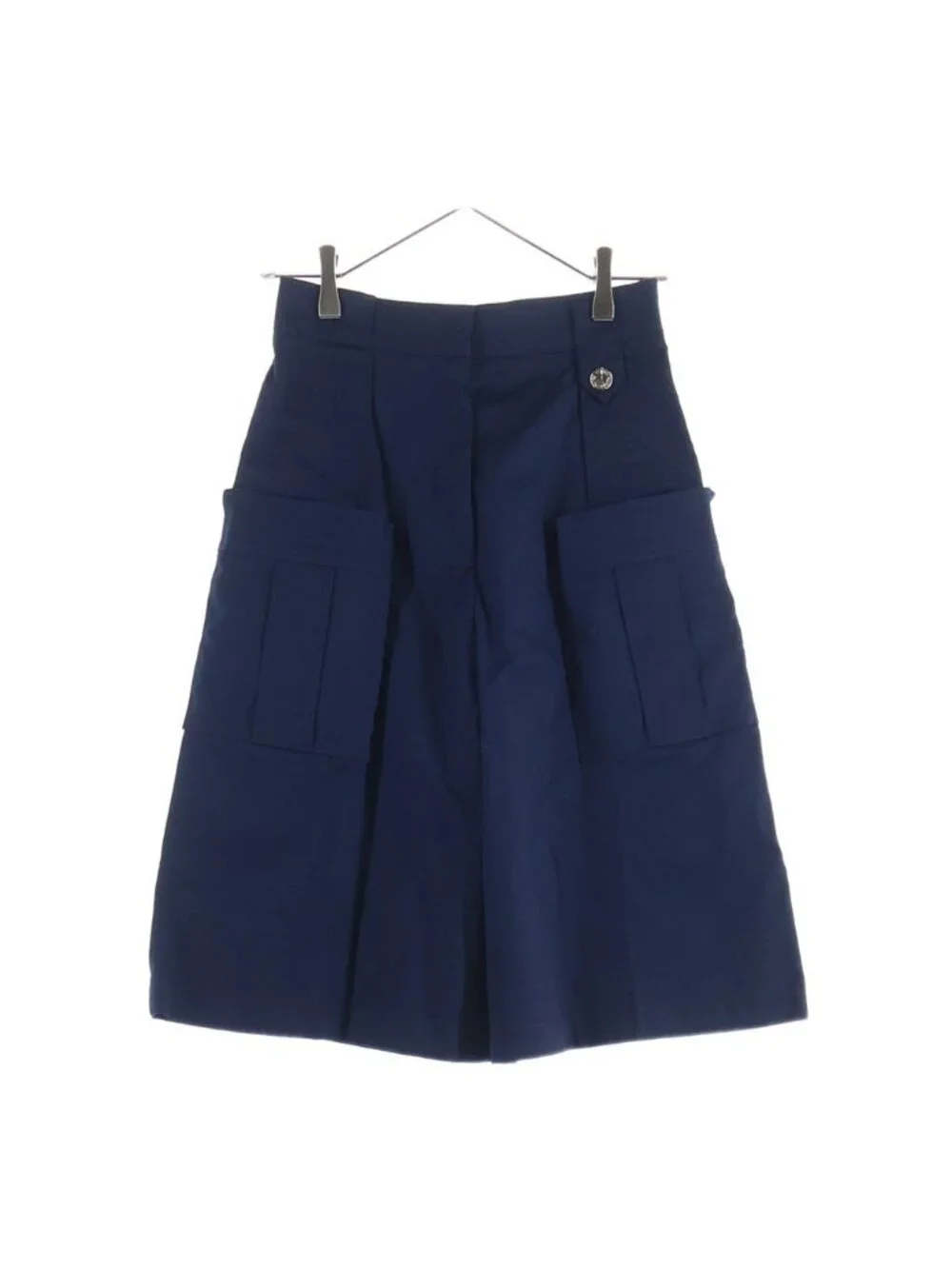 Louis Vuitton Bermuda Shorts Half Wide Cargo Pants Cotton Polyurethane Navy